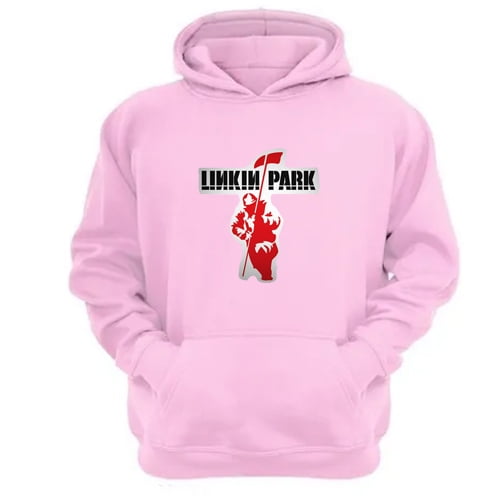 Polerón Canguro Linkin Park Rosa Talla S Unisex