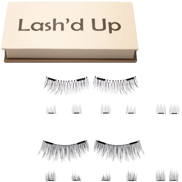 Pestañas Magnéticas Lash'd Up Look Natural con Anclajes 2 Pares