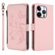 thumbnail image 2 of Funda Cartera Mariposa para [iPhone 16 Pro] con Soporte y Cremallera Rosa, 2 of 6