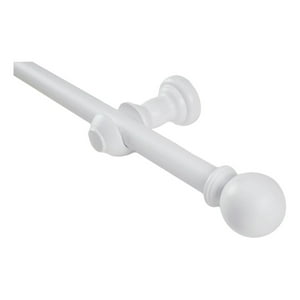 Metalhsa - Set Simple De Madera Blanco 1.50 Mt Terminal Bola