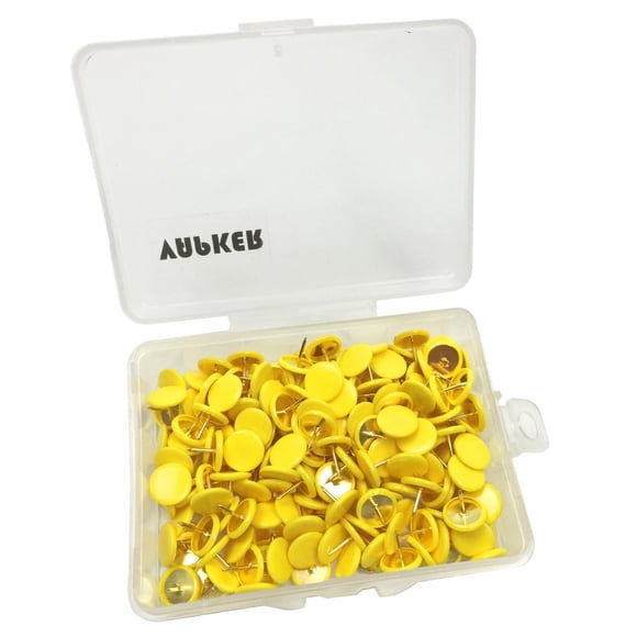 Chinchetas VAPKER 200 unidades Cabeza redonda amarilla