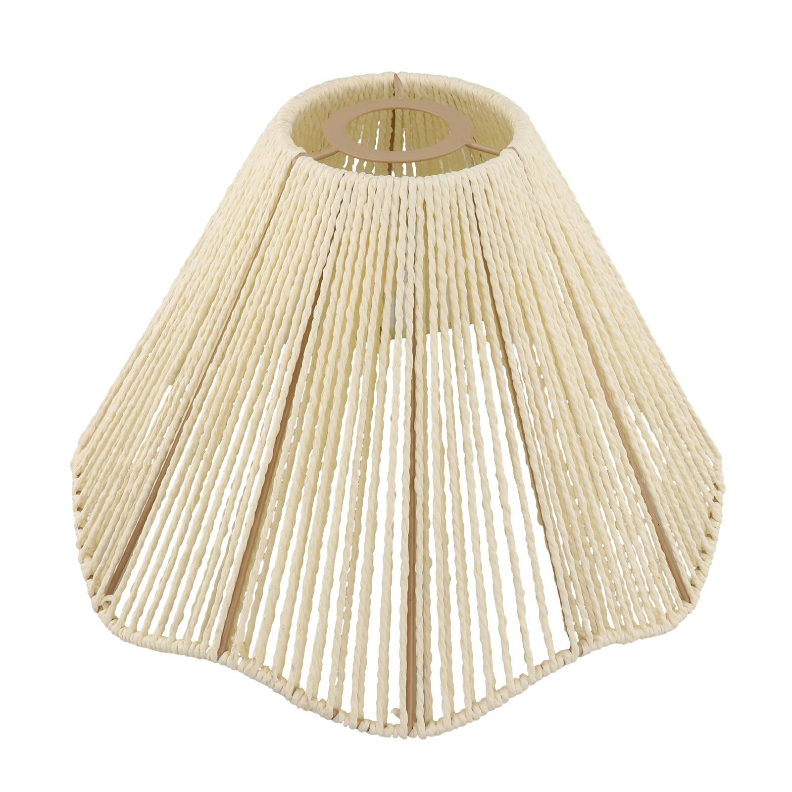 Ioensy - Pantalla De Lámpara Tejida, Estilo Bohemio, Para Sala De Estar, Mesa De Comedor, Isla De Cocina, Color Beige