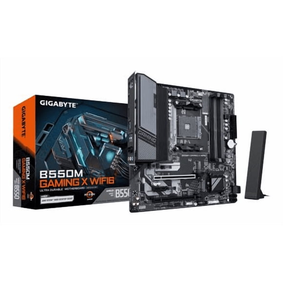 Placa Madre GIGABYTE B550M GAMING X WIFI6, AM4, DDR4, Wi-Fi 6, Micro-ATX, Color Negro