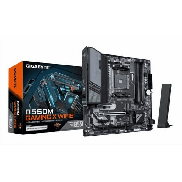 Placa Madre GIGABYTE B550M GAMING X WIFI6, AM4, DDR4, Wi-Fi 6, Micro-ATX, Color Negro