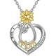 thumbnail image 1 of Collar Plata 925 Corazón MOM Girasol Grabado Diseño Elegante plateado Talla única, 1 of 5