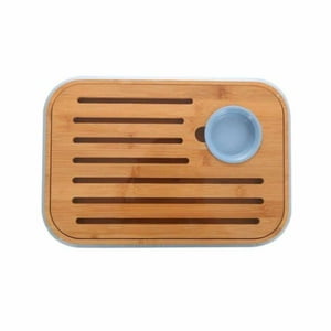 Concepts Life - Tabla Para Cocktail De Madera Con Pocillo Celeste