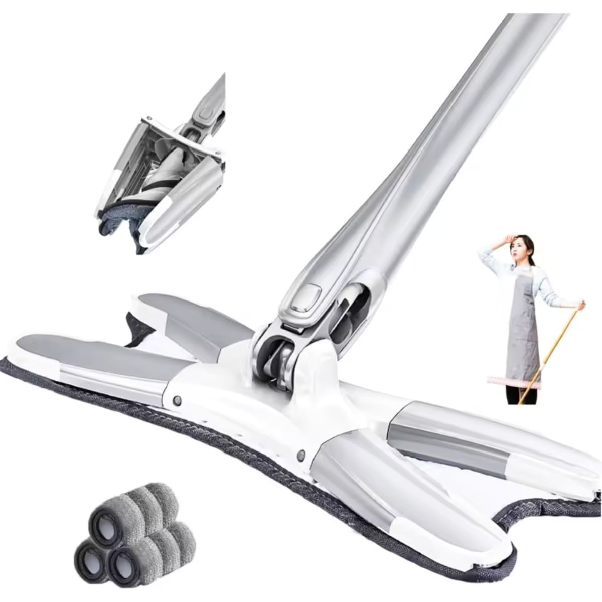 Movi - Mopa Y Trapeador Microfibra, Auto Estrujable