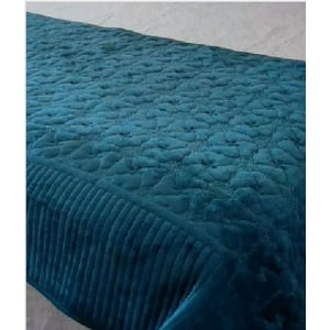 Genérico - Piecera Polar Tela Reversible 95X210 Cm Color Verde Petróleo