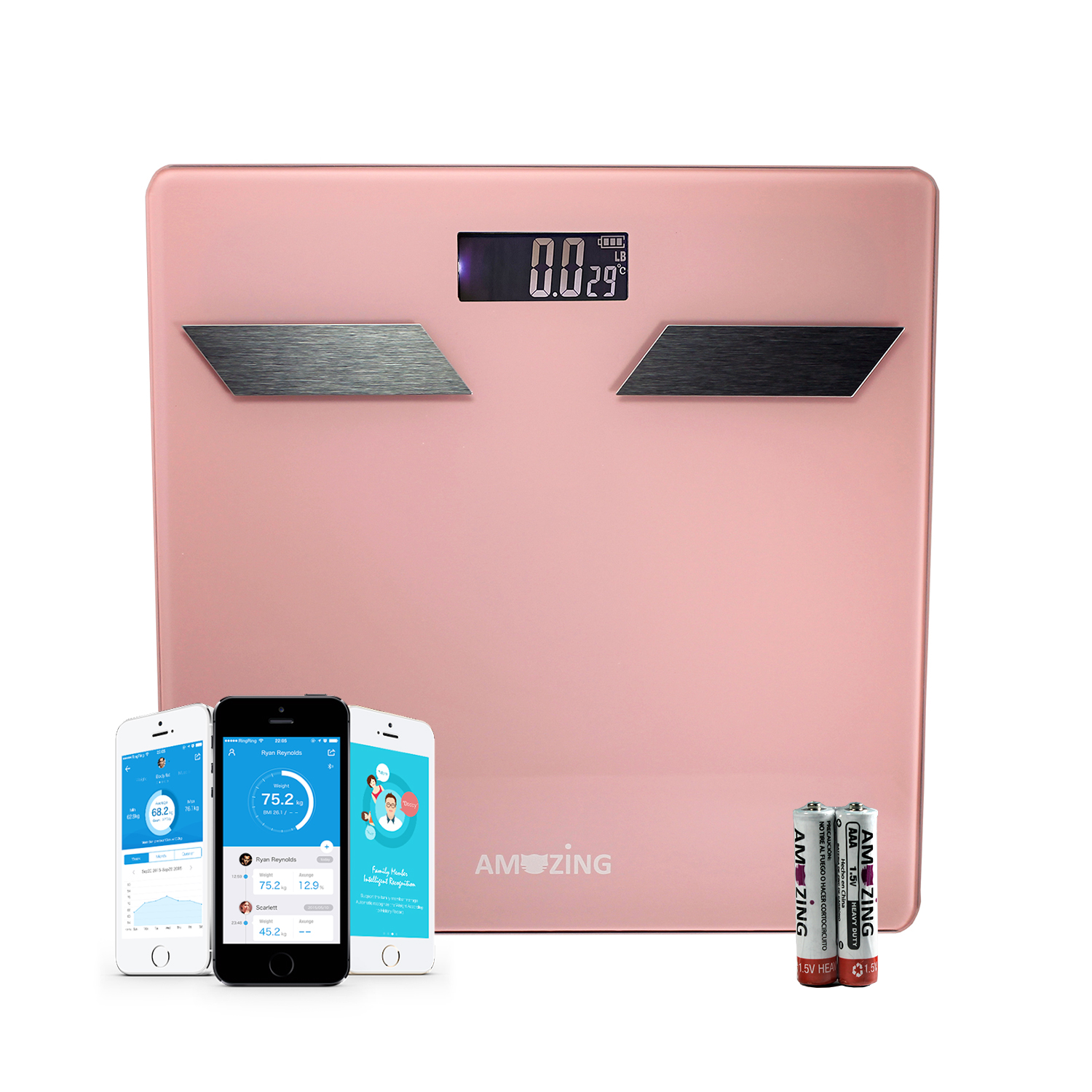 Amazing - Balanza Balanza Bluetooth Smart Rosado