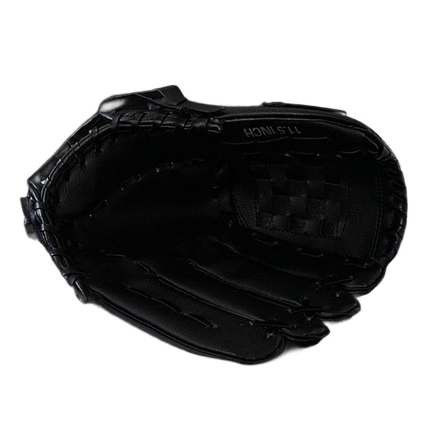 Guante de softbol Guante de softbol de lanzamiento rápido Guante de teeball grueso Guante de campo de béisbol Guante de béisbol para jóvenes y adultos Negro 30cmx21cm