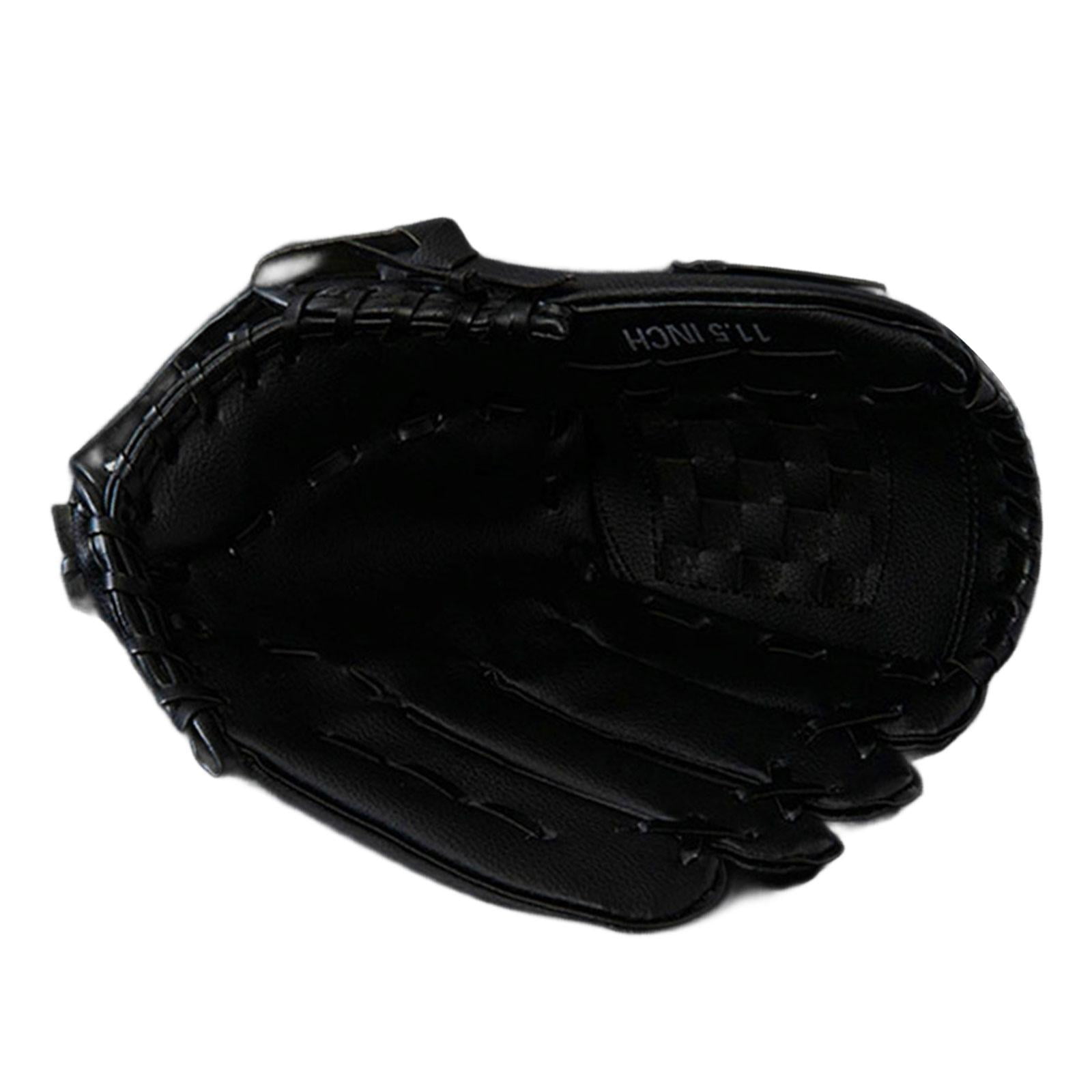 Magideal - Guante De Softbol Guante De Softbol De Lanzamiento Rápido Guante De Teeball Grueso Guante De Campo De Béisbol Guante De Béisbol Para Jóvenes Y Adultos Negro 30cmx21cm