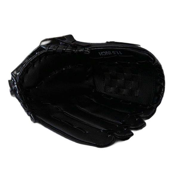 Guante de softbol Guante de softbol de lanzamiento rápido Guante de teeball grueso Guante de campo de béisbol Guante de béisbol para jóvenes y adultos Negro 30cmx21cm