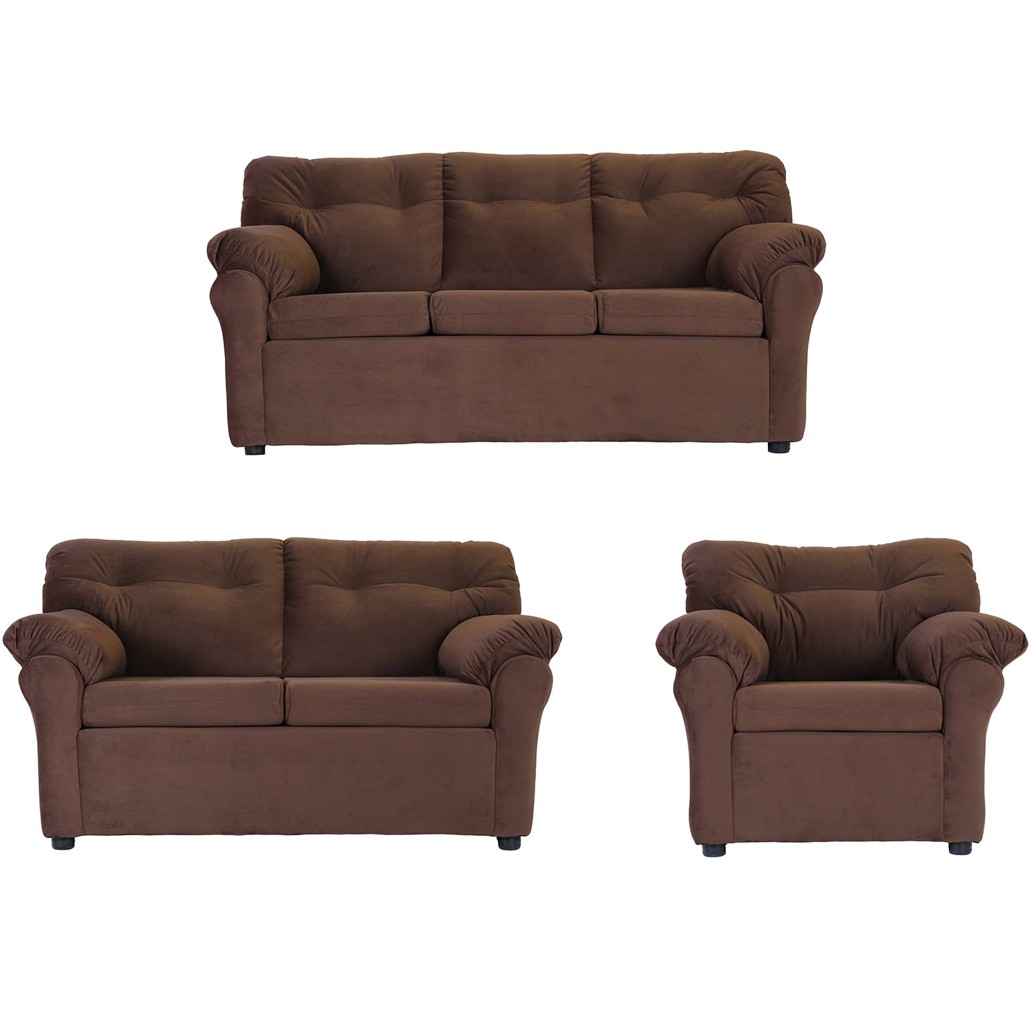 Muebles América - Living América 321 Tela Chocolate