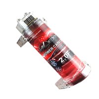 Magideal - Condensador De Audio Para Automóvil Condensador De Refuerzo De Almacenamiento De Energía De Audio Para Automóvil Rojo De Aluminio Con Lectura Digital