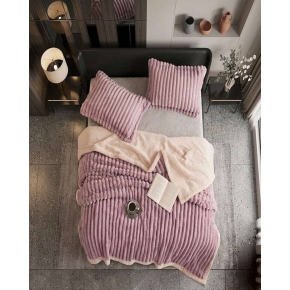 Frazada Sherpa 2 Plazas Extra Suave Térmica Invierno