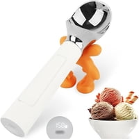 Xusx111 - Scooper De Helado Calentado, Scooper De Calentamiento Eléctrico Recargable, Calientes Para Helado Duro, Impermeable, Fácil Para Personas Mayores Y Niños (Blanco, 17,8 * 4,3 Cm)
