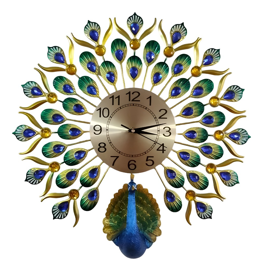 Genérico - Reloj Pared Pavo Real Decorativo Hermoso Clásico Jhn