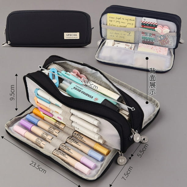 Large Capacity Pencil Bag Aesthetic School Cases Stationery Holder Kids Pen Bag Big Stationery Box School Students Supplies
