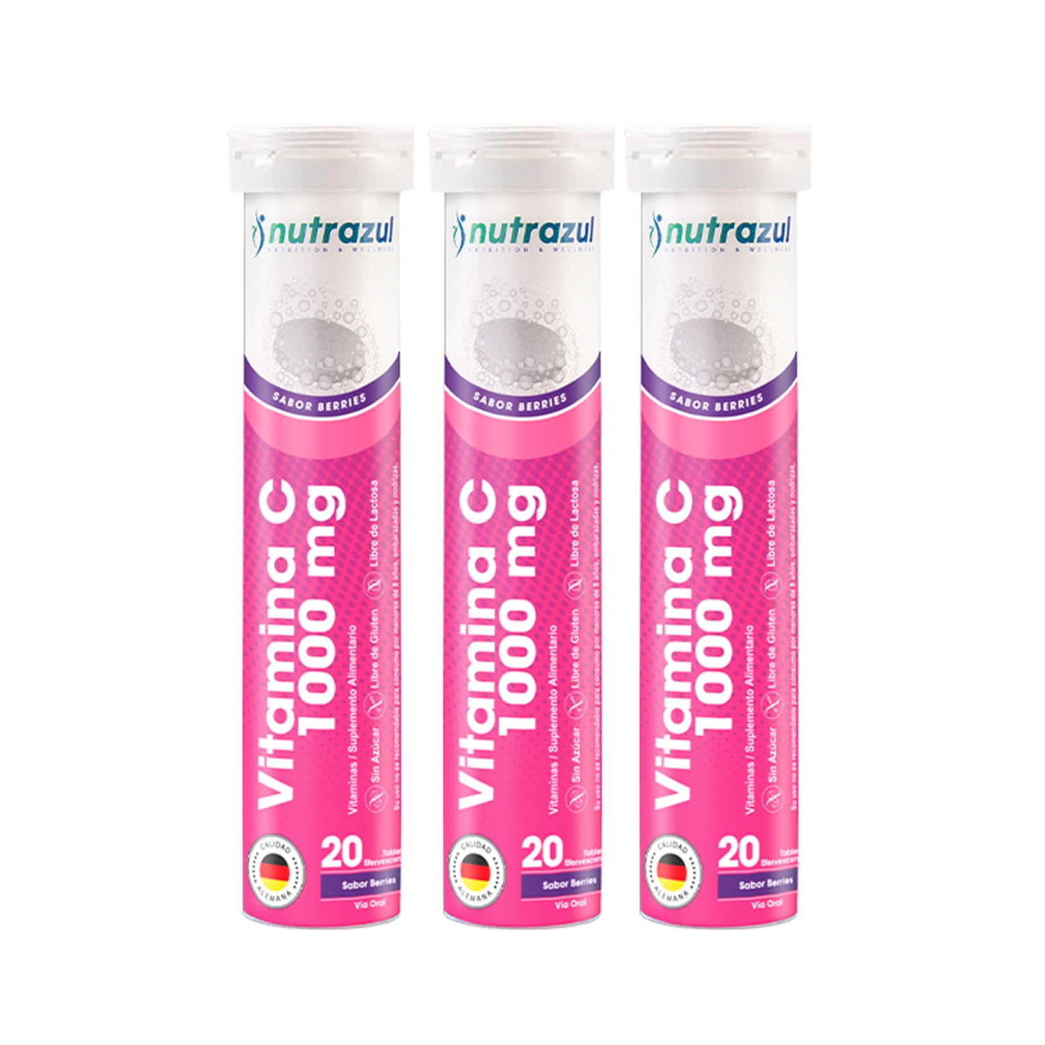 Nutrazul - Vitamina C 1000 Mg - Pack 3 Unidades.