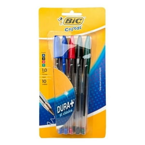 Set 10 Bolígrafos Cristal / 4 Azul 3 Negro 2 Rojo 1 Verde – Bic