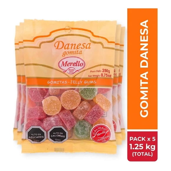 Pack Gomitas Danesas Merello 5 x 250gr