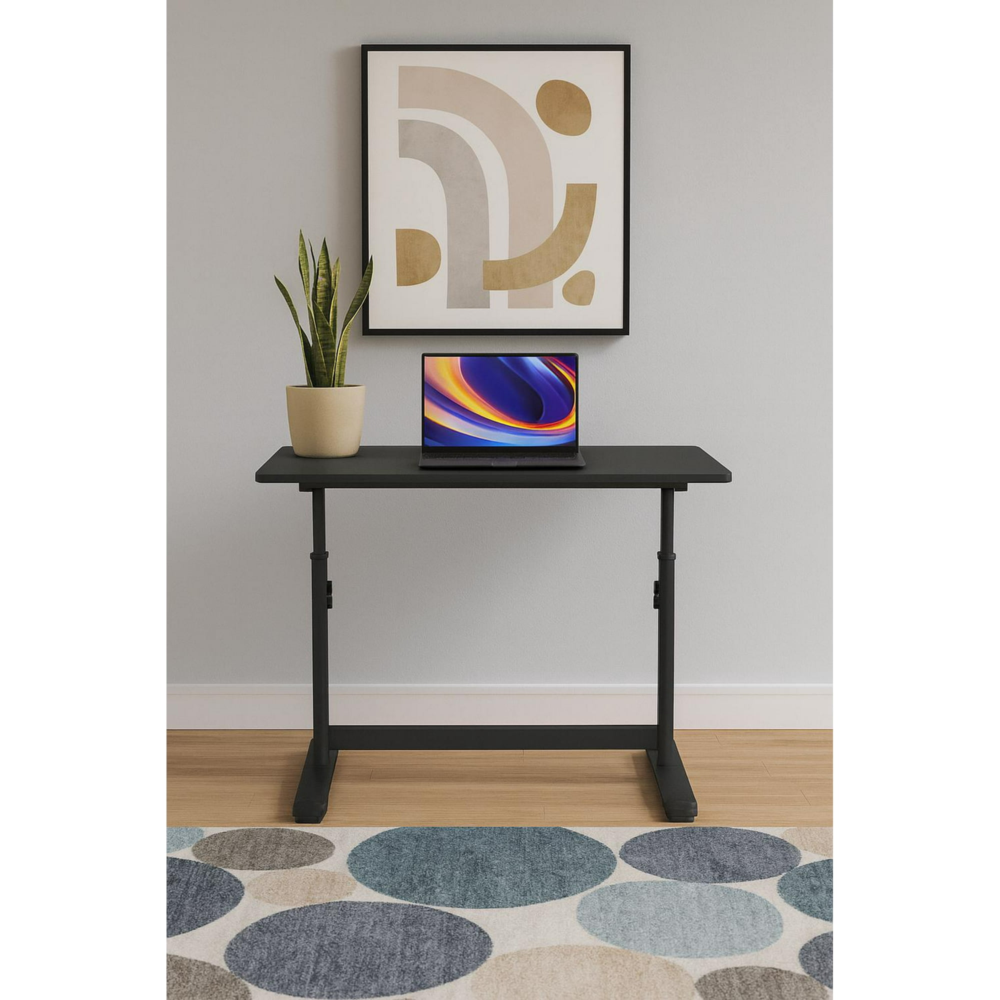 Cosas Casa - Escritorio Con Altura Ajustable Bilbao Negro Negro