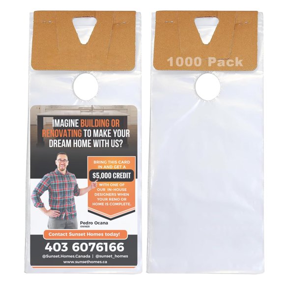 Bolsas para colgar puertas Skywin TidyFriend de 15 cm x 30 cm (paquete de 1000)