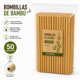 thumbnail image 2 of Pack 50 Bombillas De Bambu Beige Reutilizables 20cm, 2 of 3