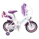 thumbnail image 1 of Bicicleta 12 de Niña Linen Blanca Purpura con Porta Muñeca, 1 of 2