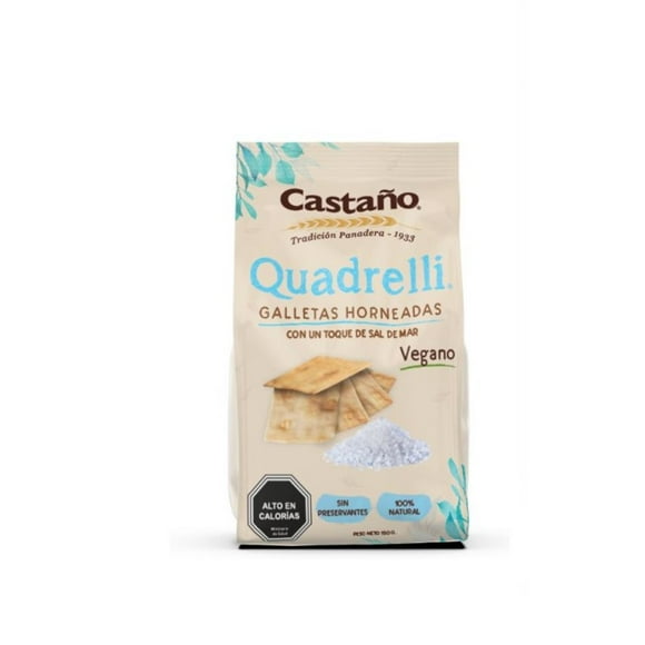 Galletas Horneadas Quadrelli Con Sal De Mar, 150 g