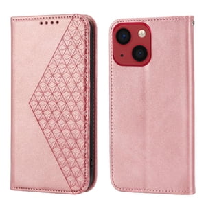 Funda Flip Foxdock Para Iphone 14 Pro , Estilo Billetera Con Diseño Rombo, Correa De Mano Y Soporte, Uso Diario