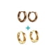 thumbnail image 1 of Pack 2 Par De Argollas Piercing Orejas Chapadas En Oro 18k, 1 of 3