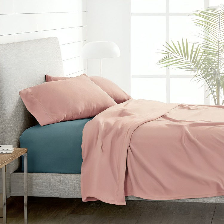 Sábanas Polar Lisa Composé 2 Plazas / Rosado-Turquesa – Doral