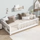 thumbnail image 2 of Twin size Floor Platform Bed with Built-in Book Rack,White(Old Sku W504P143307), 2 of 3