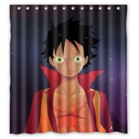 Pinghai - Cortina De Ducha Luffy Con Ganchos (167 X 183 Cm)