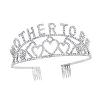 Magideal - Corona Diadema Madre A Corona Día De La Madre Elegante Regalo Del Día De La Madre Diadema Corona De Diamantes De Imitación Para Deshierbe Cumpleaños Argén