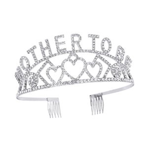 Magideal - Corona Diadema Madre A Corona Día De La Madre Elegante Regalo Del Día De La Madre Diadema Corona De Diamantes De Imitación Para Deshierbe Cumpleaños Argén