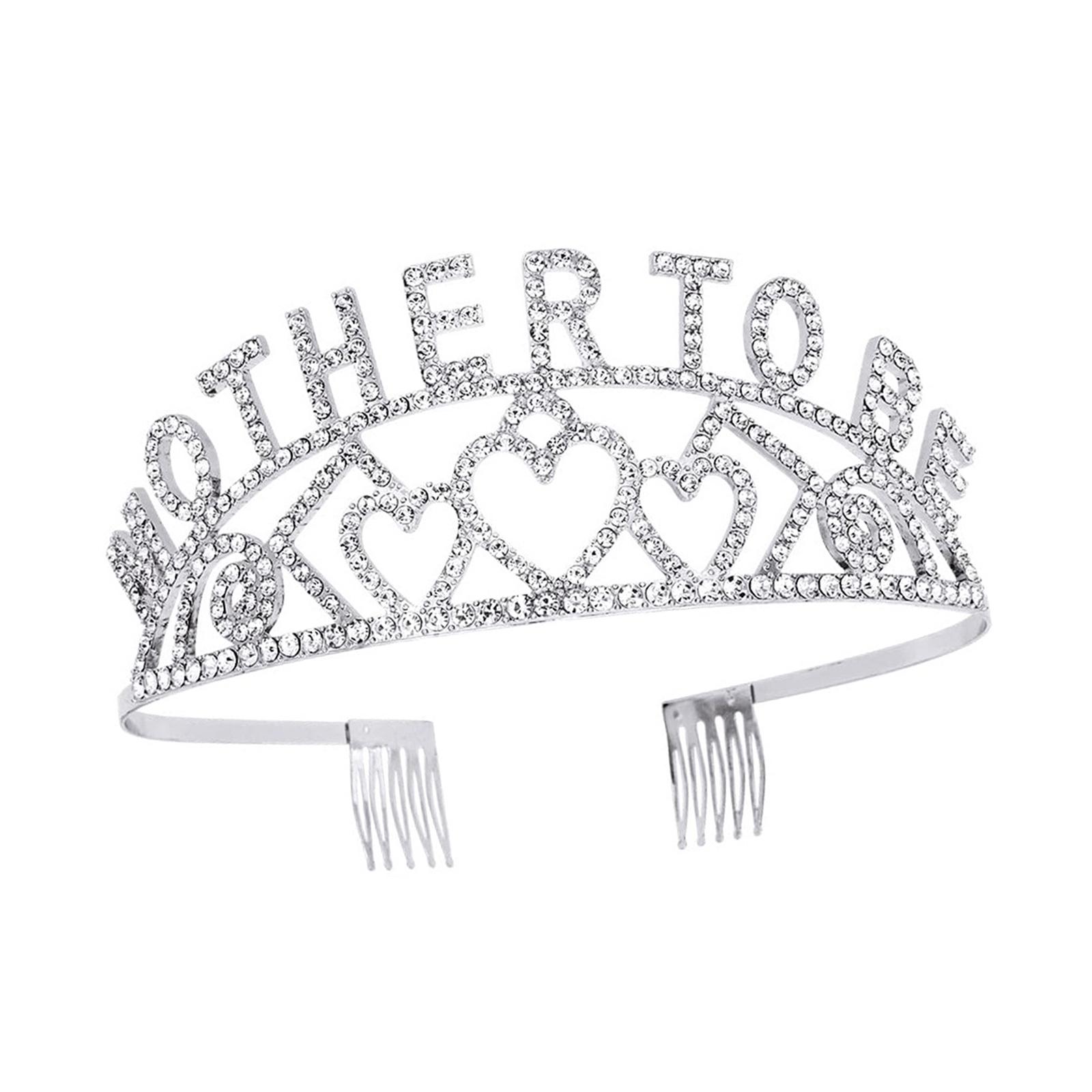 Magideal - Corona Diadema Madre A Corona Día De La Madre Elegante Regalo Del Día De La Madre Diadema Corona De Diamantes De Imitación Para Deshierbe Cumpleaños Argén