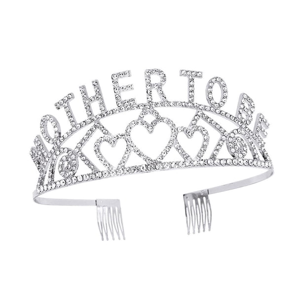 Corona Diadema Madre a Corona Día de la Madre Elegante Regalo del Día de la Madre Diadema Corona de diamantes de imitación para deshierbe Cumpleaños Argén