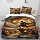 thumbnail image 1 of Three-Piece God-Given Flame Printed Duvet Cover Set Soft and Comfortable All-Season Bedding Set Ideal for Home and Bedroom Guest Room, 1 of 1