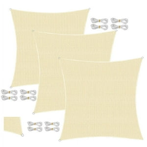 Britbox - Pack X3 Toldos Quitasol P-Uv Cuadrado 4X4 Mt Malla Beige
