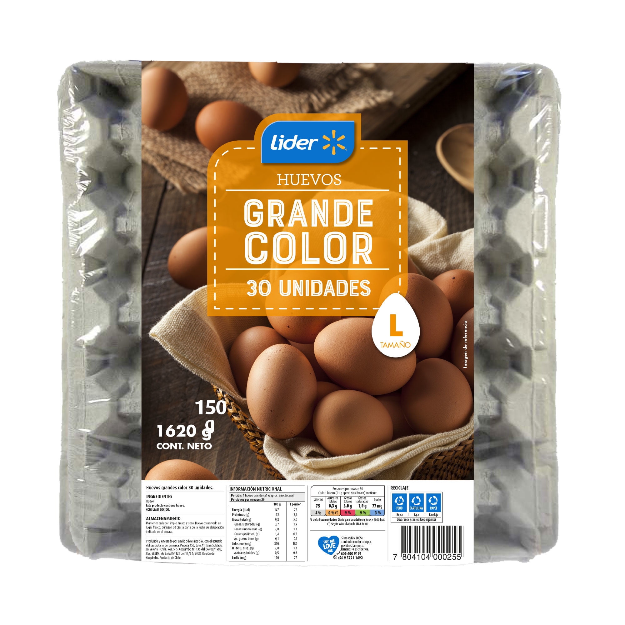 Huevos Grande Color 30 Un 30 Un Lider