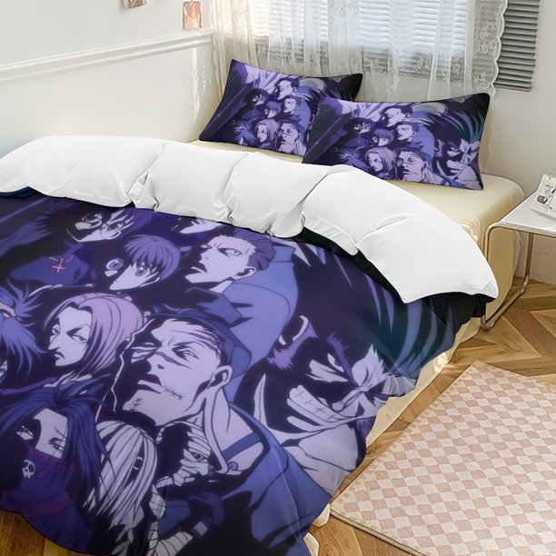 Hunter X Hunter Anime Home Bed 3-piece Set Classic Japanese Anime Polyester Wash Student Dormitory Set