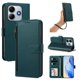 thumbnail image 1 of Funda con Billetera para [Xiaomi Redmi Note 14 5G] con Bolsillo Zipper y Tarjetero Verde pavo real, 1 of 6