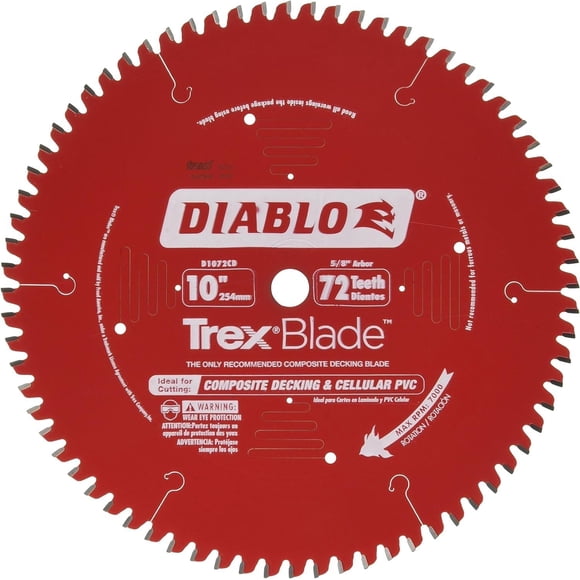 Hoja de sierra Diablo Trex-Blade para materiales compuestos y plástico de 10 pulgadas