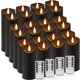 thumbnail image 4 of Velas LED fclayvts pack de 24 negras con control remoto 3D, 4 of 9