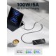 thumbnail image 2 of Cable USB C a USB C JSAUX 100 W 6.6 pies (paquete de 2) negro, 2 of 7