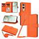 thumbnail image 1 of Funda Billetera de Cuero Sintético para OnePlus Nord CE4 Lite 5G, Naranja, 1 of 6