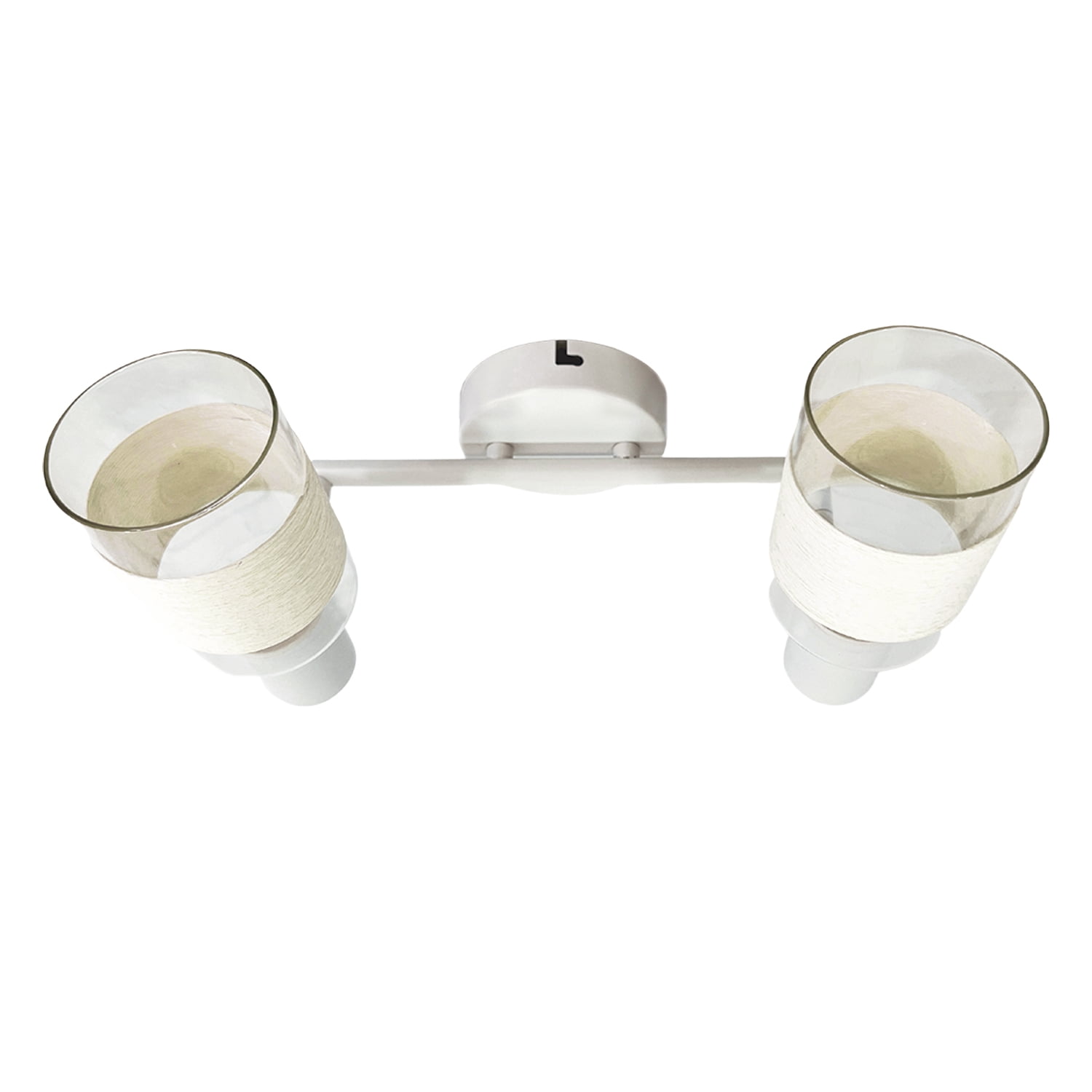 Hb Importaciones - Foco Apliqué Sobrepuesto 2xe-14 Zaurak Blanco Incluye Ampolleta Cálida