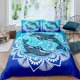 thumbnail image 2 of Bedding Set Cute Dolphin Printed Duvet Cover Light Blue Starry Sky Decor Bedding Collection Soft Duvet Cover Room Decor 3Pcs, 2 of 5